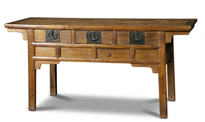金絲楠聯(lián)三悶戶桌